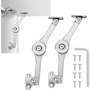 HBL' 2 Pack | Tension Adjustable Lid Support Hinges for Overhead Cabinet