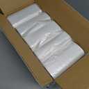 Bagtron 12-16 Gallon Trash Bags, 8 Micron High Density Garbage Can Liners Bulk, 24" x 33", Natural Clear, 1000 Count