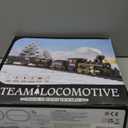 AuroTops Christmas Train Set, Kids Train Set for Under The Trees, Toys for Boys Girls with Steam Locomotive, Coal Carriage, Fuel Tank, Sounds & Lights for 3 4 5 6 7 8+Years Old