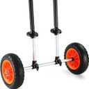 VEVOR Kayak Cart, 280lbs Load Capacity with 10 Inch Solid Tires, Heavy Duty Detachable Canoe Trolley Cart with Adjustable Width & Top Foam Protection, for Kayaks with Drain Holes of 2.54cm and Above