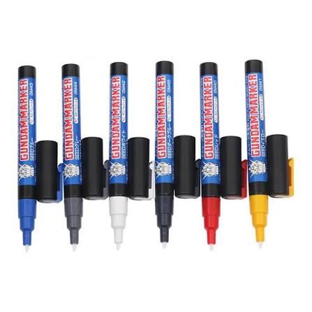 2 x Dunzoom 12 Pcs Model Marker Set Pen Panel Liner Kit White Black Blue Silver Yellow Red Marker for Models Figurines Coloring Painting Highlighting Precision Detailing