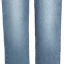 KDF Women's Cropped Straight Leg Jeans - High Waisted Jeans for Women 7/8 Length Denim Pants with Crop Hem (12, #0922_light Blue(frayed Raw Hems))