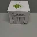 Freshmage 16oz Double Walled Insulated Tumblers (4 Pack), Tumbler Cups Keep Drinks Cold & Hot, Crystal Clear Reusable Plastic Cups, BPA-Free Plastic Drinking Glasses, Dishwasher Safe