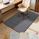 Blvornl Corduroy Office Chair Mat for Hardwood Floor and Low Pile Carpet, 35.4" x 47.3" Non-Slip Desk Rolling Chair Mat for Hard Floors, Heavy Duty Carpeted Floor Protector Rug for Home, Dark Grey
