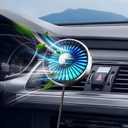 USB Car Vent Fan to Boost Cold Air in the Vehicle SUV Van RV Pickup Truck, Powerful 3 Speed Portable Car Cooling Clip Fan With Colorful Light Quiet Brushless Motor 360 Rotation