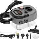 Handheld Steam Cleaner, 2500W Pressurized Steam Cleaner with 3 Brush Heads, Portable Steam Cleaner for Home, Car, Furniture, Kitchen, Bathroom and Wall, White (Gray)