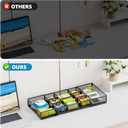 Marbrasse Expandable Desk Drawer Organizer, Mesh Drawer Organizer Tray with 10 Adjustable Compartments, Desk Organizers and Accessories for Office Supplies (Longer Expandable Drawer Organizer-B)