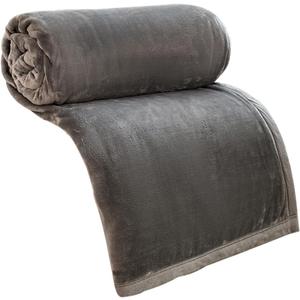 Fleece Blankets, Flannel Queen Size Blanket, Fleece Bed Blankets, Bed Blanket Anti-Static Fuzzy Soft Blanket, Microfiber Plush Fuzzy Blanket (Grey,180cm x 200cm) (Gray)