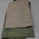 JOJUSIS Pack of 2 Spring Decorative Throw Pillow Covers Farmhouse Boho Home Decor Striped Corduroy Square Pillowcases 24 x 24 Inch Green, Beige 