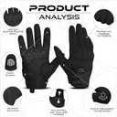 Summer Motorcycle GlovesBreathable Touchscreen Riding Gloves for Men Women, Lightweight Off-Road Racing Guantes with Finger Guards,Non-Slip Grip, (Black, XL)