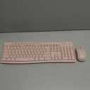 Logitech MK270 Wireless Keyboard and Mouse Combo for Windows, 2.4 GHz Wireless, Compact Mouse, 8 Multimedia and Shortcut Keys, 2-Year Battery Life, for PC, Laptop - Rose