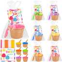 6 Set End of Year Student Gifts Ice Cream Party Favors Ice Cream Bowls with Summer Cards Last Day of School Gifts from Teacher Summer Holiday Pool Beach Parties Exchange Prizes Supplies
