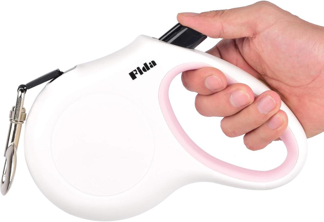 Fida Retractable Dog Leash Large Breed, Heavy Duty 16 ft Dog Walking Leash for Large Dogs up to 110 lbs, 360 Tangle Free, White