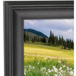 16x34 inch Picture Frame Solid Wood Black,Suitable for Panoramic Photo Frame/Posters/Painting/Group Photo/Puzzle (A23B1634)