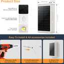 Solar Wall Light Outdoor,3000/4500/6000K/RGB 13 Modes Dusk to Dawn Lighting Solar Sconce Lights IP67 Waterproof Up and Down Solar Lights Outdoor for House /Porch/Fence/Patio/Garage-White Shell (4PCS)
