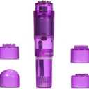 Small Mini Massager Portable Pen for Body Face, Neck, Head,Back Massage with 4 Heads (1PK Purple)