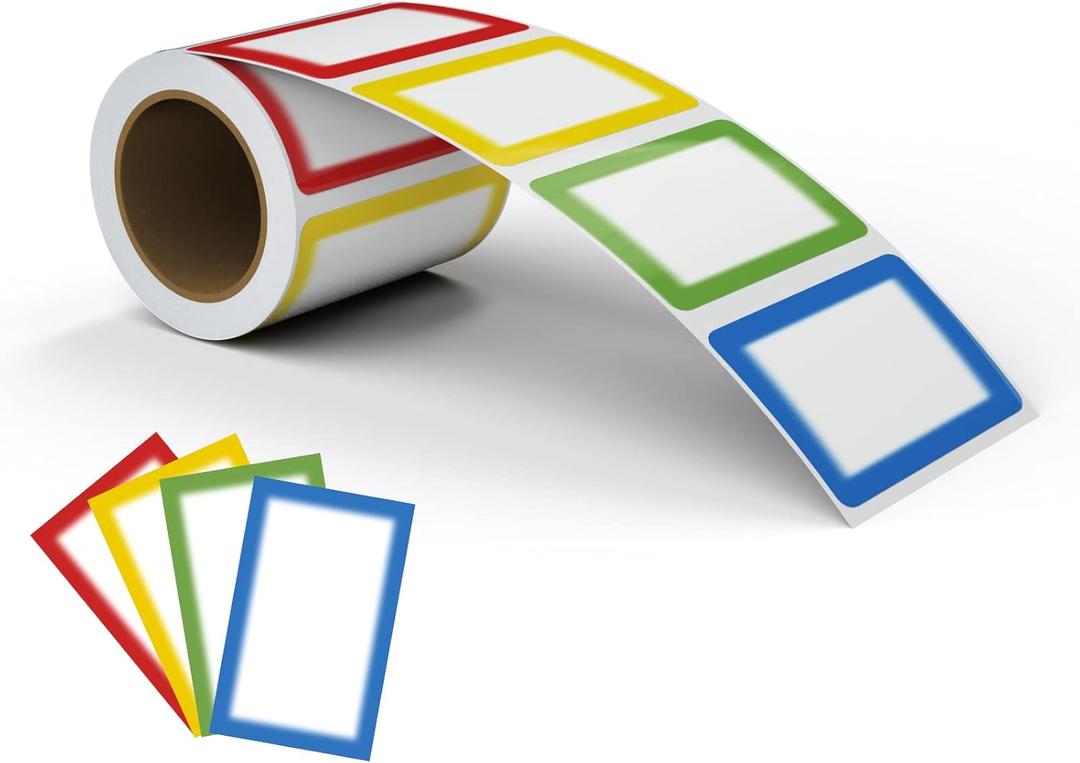 MFLABEL Colorful Plain Name Tag Labels - 200 Stickers, 3.5 x 2.25 Inch, Colorful Border Name Tags for Office, Meetings, School, Home, Events, and Parties (1 Rolls) MFLABEL Colorful Plain Name Tag Labels - 200 Stickers, 3.5 x 2.25 Inch, Colorful Border Name Tags for Office, Meetings, School, Home, Events, and Parties (1 Rolls)