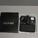 OCASE for iPhone 17 Pro Max Crossbody Wallet Case - Stylish PU Leather Handbag Phone Purse with Zipper Closure, Card Slots & RFID Blocking - Wrist Strap, Lanyard, Kickstand - Diamond Check Black