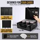 3-Row Graded Card Storage Box - Graded Card Case with Combination Lock