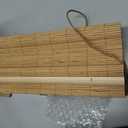 Bamboo Shades 3ft W x 5.2ft Blackout Roller Blinds for Porch Patio, Matchstick Bamboo Window Blind Cordless Roll Up Bamboo Curtain for Outside Mount