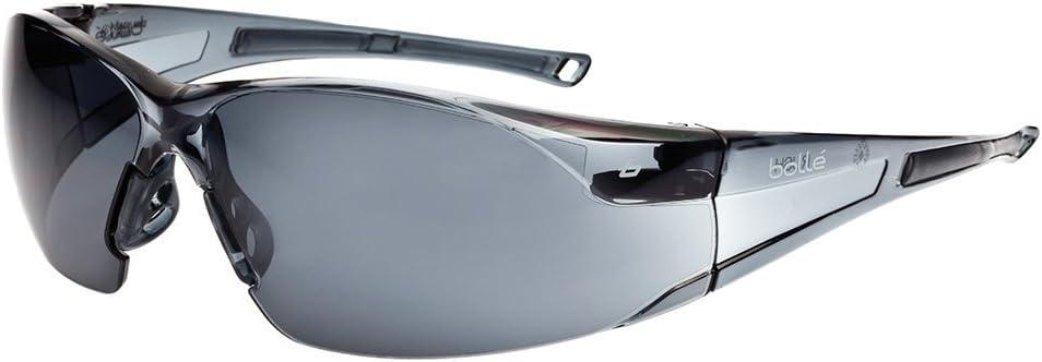 Boll Safety 253-RH-40071 Rush Safety Eyewear with Rimless Frame and Smoke Anti-Fog/Anti-Scratch Lens (One Size)