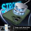 Magnetic Shockproof for iPhone 17 Case,[Full Camera Protection][Compatible with Magsafe][Non-Slip][Mil-Grade Protection] Slim Anti-Yellow Translucent Matte Phone Case for iPhone 17,Forest Green