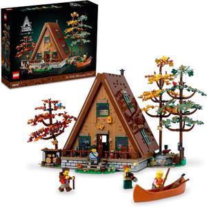 LEGO Ideas A-Frame Cabin Building Set for Adults - Detailed DIY Miniature House Model Kit, Ages 18+ Years - Gifts for Men & Women - 21338