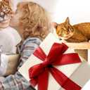 2 x Valpeak 3D Cat Mask, Cat Headband, and Funny Cat Socks with cat Tails (Orange Cat Three-piece)