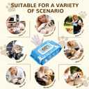 4 x Pet Glove Wipes for Dogs and Cats, Rinse-Free Dog Grooming Wipes, Fragrance-free Hypoallergenic Deodorizing Wipes, Ultra-Thick, For Pets Cleaning, Post-Operative Care, Daily Grooming and Travel 20 PCS