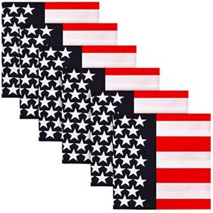 SATINIOR 12 Pcs USA Flag Bandanas for Women Men American Flag Head Neck Bandanas Patriotic Supplies Gifts for Veteran