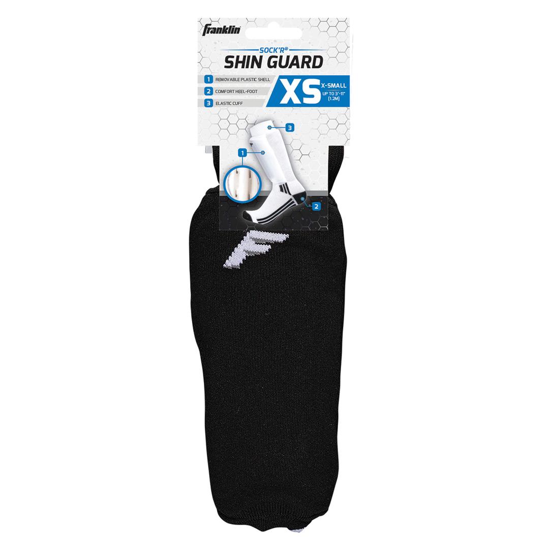 Franklin Sports ACD Sockfeets Shin Guard, Size XS, Black