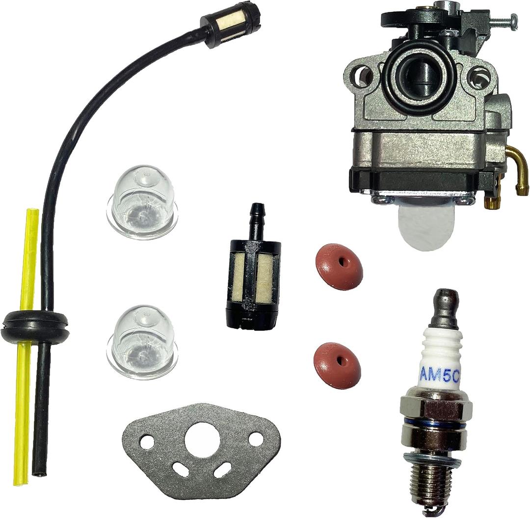 Carburetor Carb Kit For Ryobi 4 Cycle S430 WeedEater Lawn Mower Replace 20016-81020 20016-81021 With Fuel Line Kit