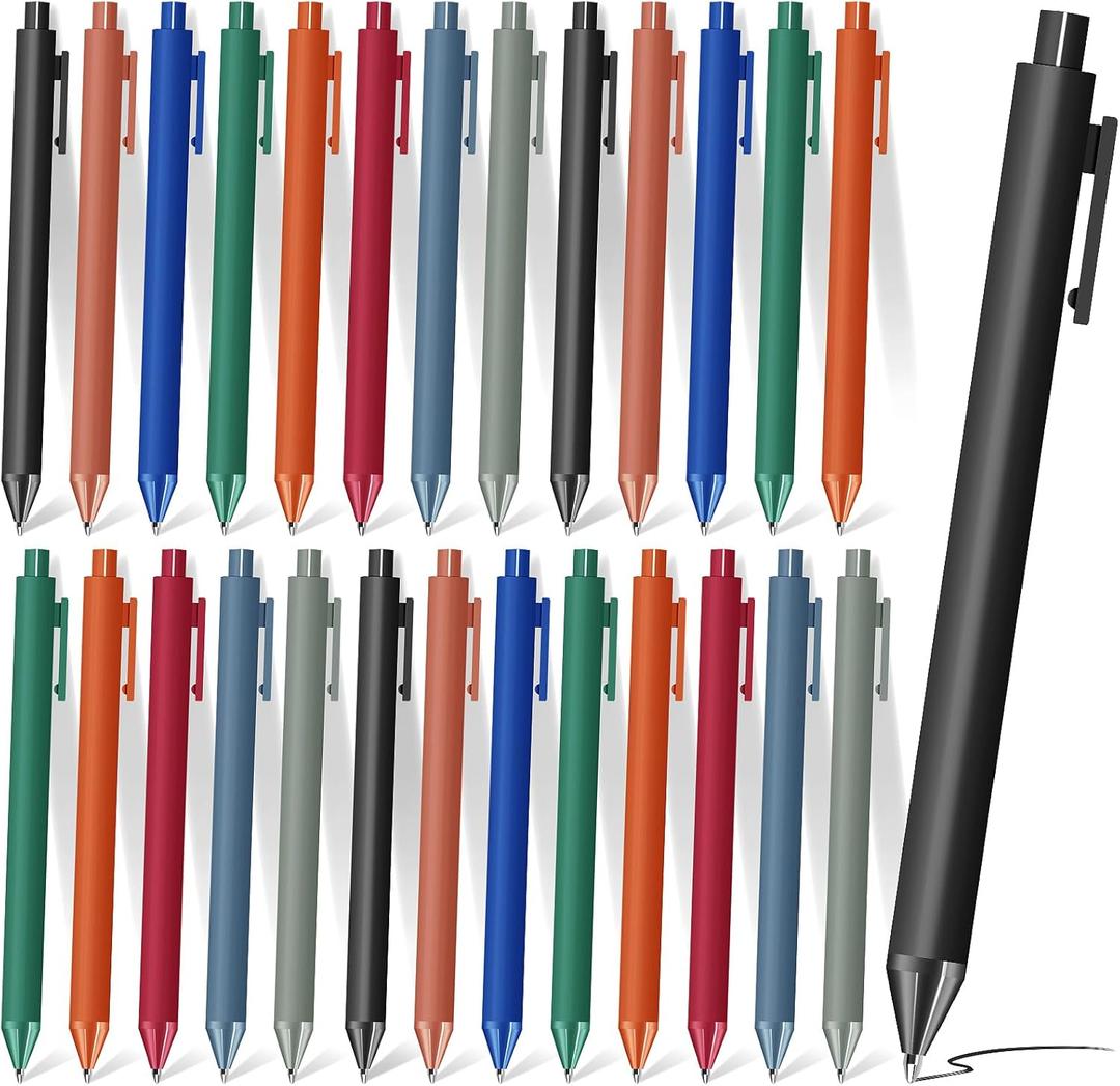 120 Pcs Ballpoint Pens Bulk Retractable Comfortable Writing Pens for Baby Shower Cute Back to School Supplies in Medium Point 1.0 mm for Office Teacher Student Bridal (Dark Vintage)