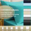 CozySmile Breathable Cooling Full Sheet Set - Hotel Luxury 4 Piece Deep Pocket Sheets for Full Size Bed, Fits 16" Mattress, Easy Care Wrinkle Free Bedding Sheet and Pillowcase Set, Turquoise