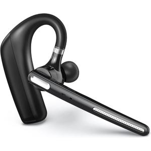Bluetooth Headset - Wireless Headset with Microphone 90 Days Standby/110 Hours Talktime, Bluetooth Earpiece for Cell Phone/PC Tablet/Laptop Computer, Headphones for Trucker/Driver/Business