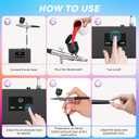TURNRISE Airbrush Kit with Air Compressor: 50 PSI High Pressure Air Brush Kit with 0.2/0.3/0.5mm Nozzle & Cleaning Set for Painting, Modeling, Cake Decorating, Makeup, Nails, Crafts