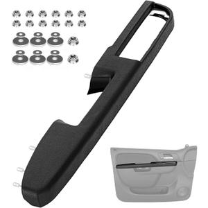 80994 Front Left Driver Side Armrest Repair Kit for 2010-2014 Chevy Suburban Tahoe Avalanche & GMC Yukon Interior Door Panel HandleDoor Release Handle is Above Door ArmrestBlack,GM 84127280