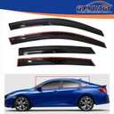 GXYWADY 4PCS Window Vent Visor Rain Guard Shade Replacement for Civic Sedan 2016 2017 2018 2019 2020