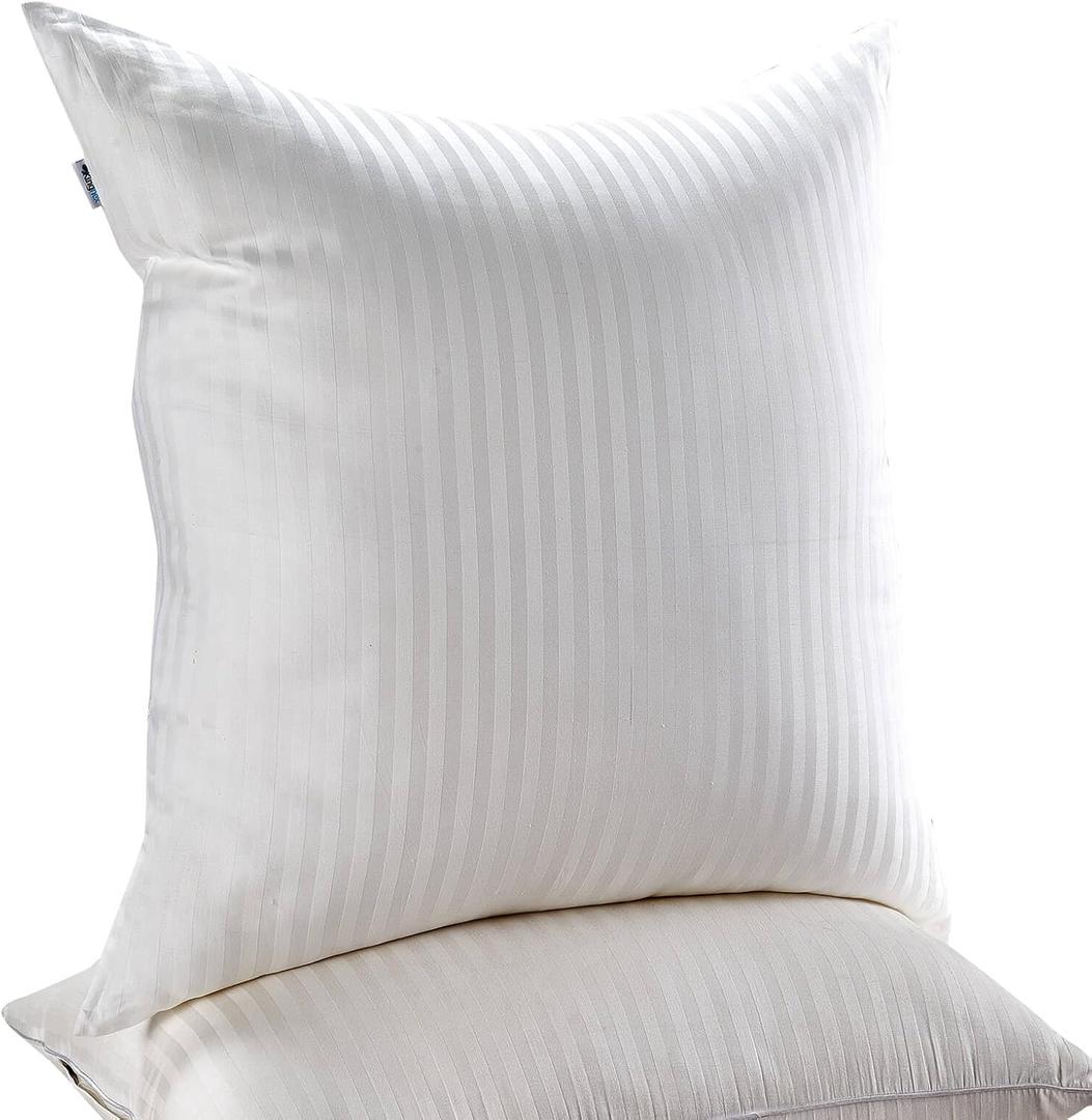 Kingnex Euro Size 28x28 Pillow Inserts for European Throw Pillow Set of 2 Decorative Stuffer 28 x 28