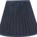 Aspen Creative 33051A, Hardback Empire Transitional Spider Lamp Shade, Mushroom Pleated Stone Blue, 7" Top x 13" Bottom x 10" Slant