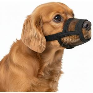 Dog Muzzle Medium Sized Dogs - Soft Muzzle for Medium Sized Dog with Air Mesh | Mussle to Stop Biting Barking and Chewing | Allows Panting and Drinking, Size: Medium ( 6.3” - 7.9” )