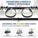 Golf Cart Bag Holder Bracket Lightweight & Sturdy, No Drilling Required, Adjustable Attachment for EZGO, Club Car, Yamaha 2+2 Rear Seats with 1-Inch Square Tube