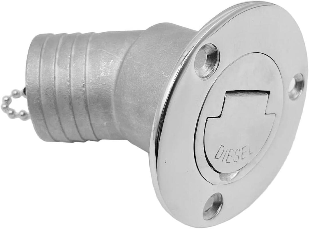 Marine Deck Filler/ Fill Keyless Cap 316 Stainless Steel Elbow Boat Accessories Yacht Hardware (Type: Diesel, 50mm/2inch)