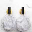 Stainless Steel Towel Coat Hooks Bathroom Clothes Garage Hotel Robe Hook Wall Mounted Bath Door Hanger 2 Pack Black & Gold