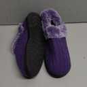 HomeTop Women's Cable Knit Slippers Breathable Warm Comfy Non-slip Indoor Outdoor House Shoes with Fuzzy Collar. Size 40-41