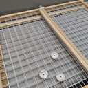 MidWest Homes for Pets Wire Mesh Pet Safety Gate, Dog Gate Expands From 29 - 50 Inches Wide, 32 Inches Tall, Wood, Powder Coated Wire