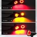 Motorcycle Bullet 48 LEDs Rear Turn Signal Light SMD Blinker Indicator Fit for Honda Yamaha Suzuki Kawasaki Harley (Black, Rear Turn Light)