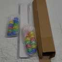 6 Pcs 15" x 2" Magnetic Display Board Souvenir Bulletin Board Strip Set with 48 Pcs Colorful Magnet for Office Home Wall Display Notes, Photos(Silver)