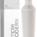 Simple Modern Cocktail Shaker Set with Jigger Lid | Stainless Steel Boston Shaker Insulated Martini Mixer for Mocktails | Gifts for Men Women Him Her | Classic Collection | 20oz | Almond Birch (-Almond Birch (Matte Powder Coating))