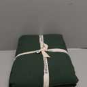 MooMee Bedding Sheet Set 100% Washed Cotton Linen Like Textured Breathable Durable Soft Comfy (Solid Forest Green, California King)